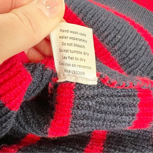 La Ligne Striped Navi Turtleneck Sweater in Navy/Red - size XS - Picture 7 of 10